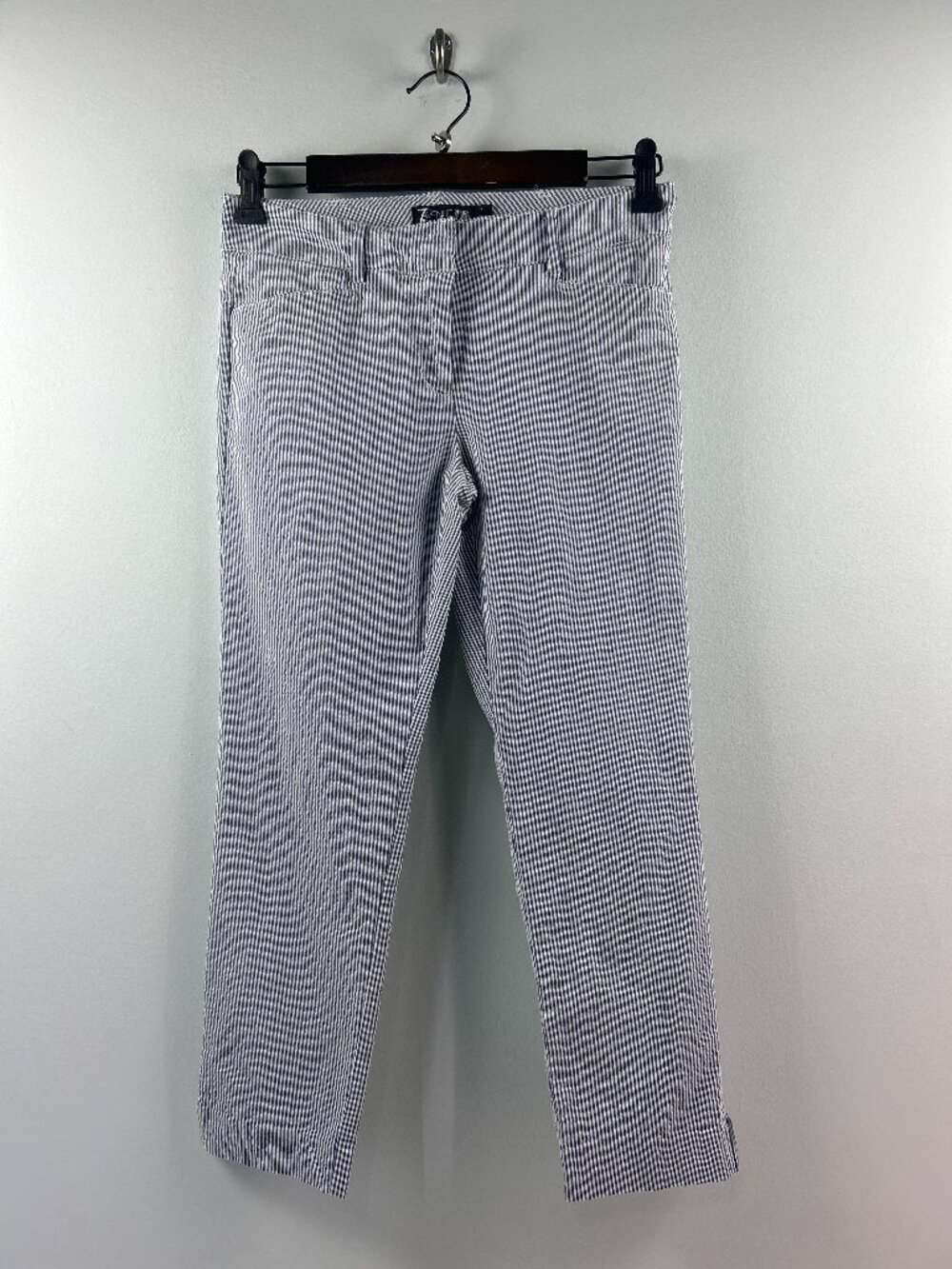 7th Avenue Design Studio NY&Co Blue Striped Seersucker Pants 0